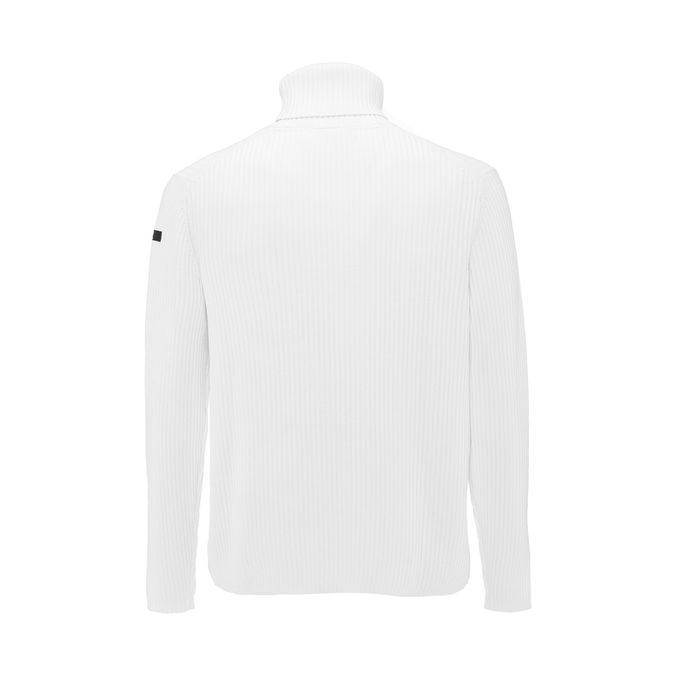 RIBBED TURTLENECK IN COTTON Man White