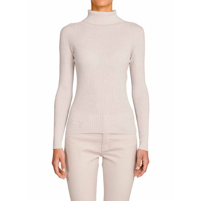 RIBBED TURTLENECK Woman Lime