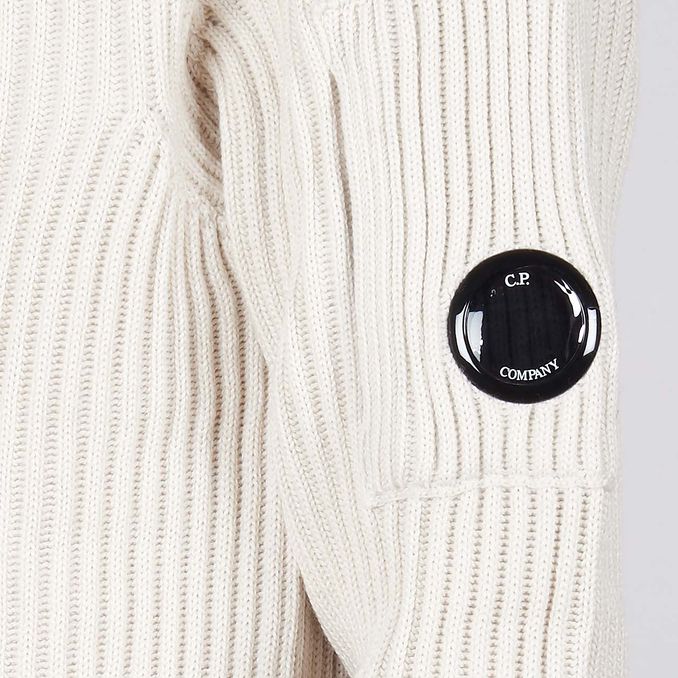 RIBBED WOOL PULLOVER Man Sand Shell