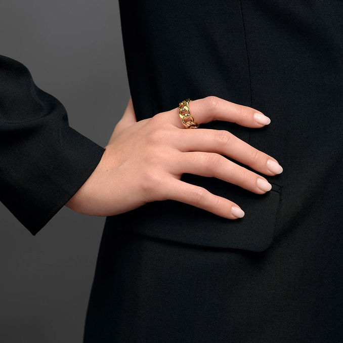 RING ADJUSTABLE CHAIN Woman Gold
