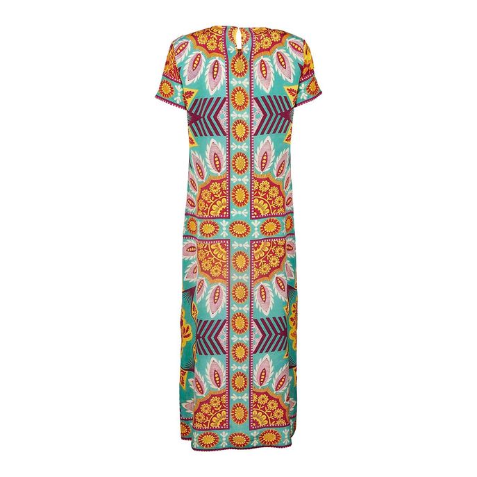 MAX MARA WEEKEND RONCOLO PRINTED DRESS IN SILK WITH SHORT SLEEVE Woman ...