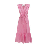 ROUGE DRESS STRIPED LATTER Woman Fuchsia ROUGE DRESS STRIPED LATTER Woman Fuchsia