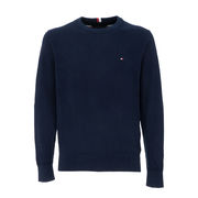 ROUND NECK SWEATER IN COTTON AND CACHEMIRE WITH LOGO Man Desert Sky ROUND NECK SWEATER IN COTTON AND CACHEMIRE WITH LOGO Man Desert Sky