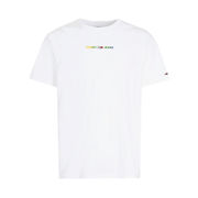 ROUND NECK T-SHIRT WITH MULTICOLOR LOGO Man White ROUND NECK T-SHIRT WITH MULTICOLOR LOGO Man White