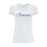 ROUND NECK T-SHIRT WITH STUDS LOGO Woman Optic White ROUND NECK T-SHIRT WITH STUDS LOGO Woman Optic White
