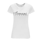 ROUND NECK T-SHIRT WITH STUDS LOGO Woman Optic White ROUND NECK T-SHIRT WITH STUDS LOGO Woman Optic White