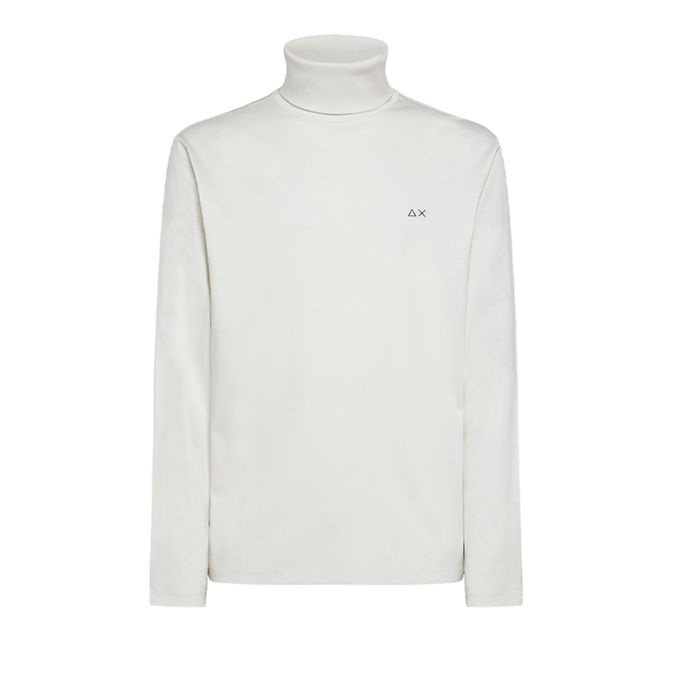 ROUND SOLID TURTLENECK Man White