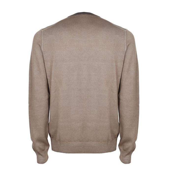 ROUNDNECK SWEATER WITH PROFILE Man Bark