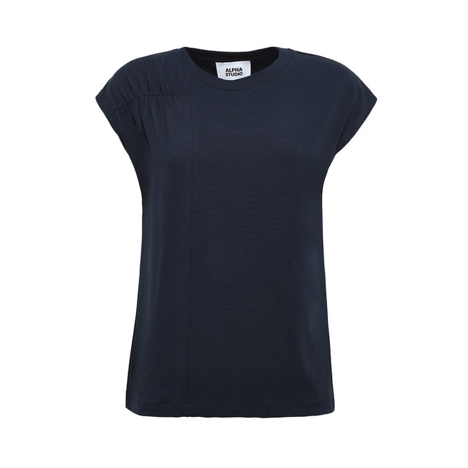 ROUNDNECK T-SHIRT Woman Blue Night