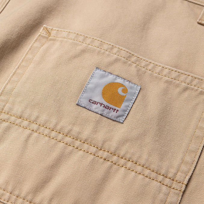 RUCK SINGLE KNEE PANTS Man Brown Stone Washed