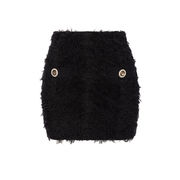 SALAMANDER WOOL BLEND SKIRT Woman Black Limousine SALAMANDER WOOL BLEND SKIRT Woman Black Limousine