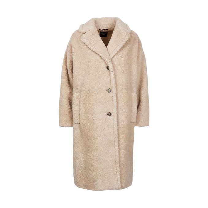 SALMONE WOOL TEDDY COAT Woman Cacha