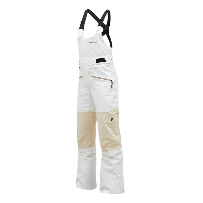 SALOPETTE 2L STRETCH BIB Woman Offwhite Sand Fog