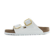 SANDAL ARIZONA BIG BUCKLE PATENT Woman Patent White SANDAL ARIZONA BIG BUCKLE PATENT Woman Patent White