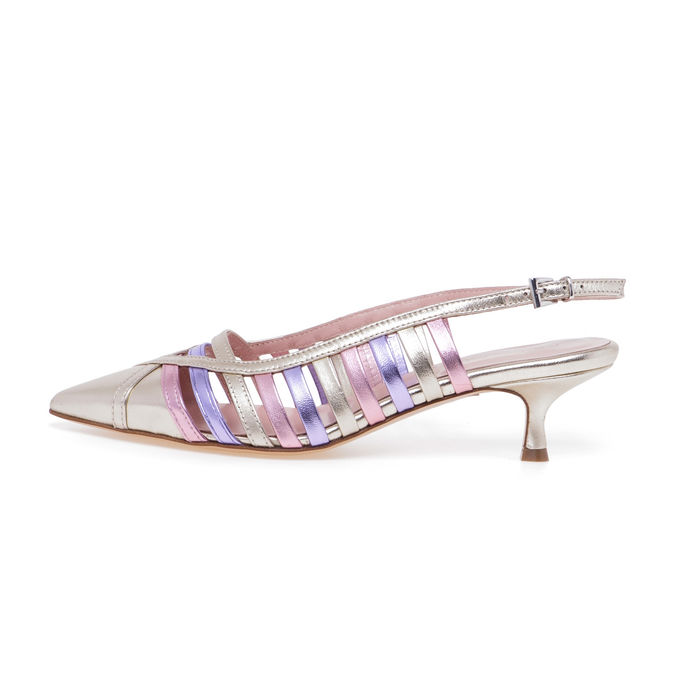 SANDAL CHANEL LAMINATED Woman Platinum