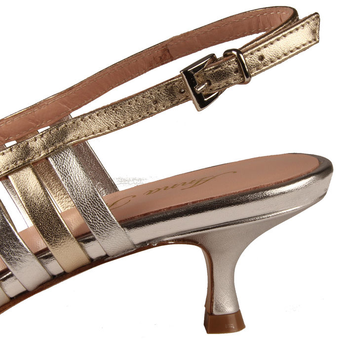 SANDAL CHANEL LAMINATED Woman Silver