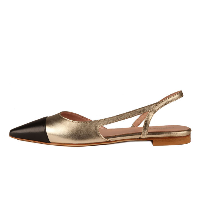 SANDAL LOW SLING BACK Woman Black Gold