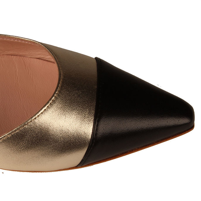 SANDAL LOW SLING BACK Woman Black Gold