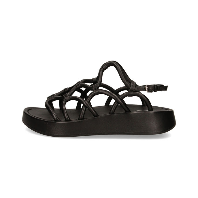 SANDAL NAPPA FOULARD Woman Black