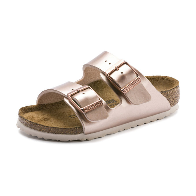 SANDALS ARIZONA Kid Electric Metallic Copper
