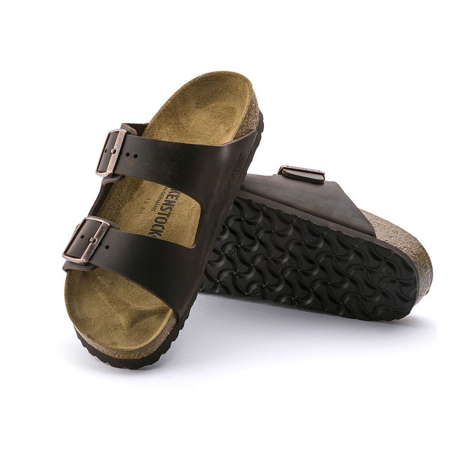 SANDALS ARIZONA OILED LEATHER Unisex Habana