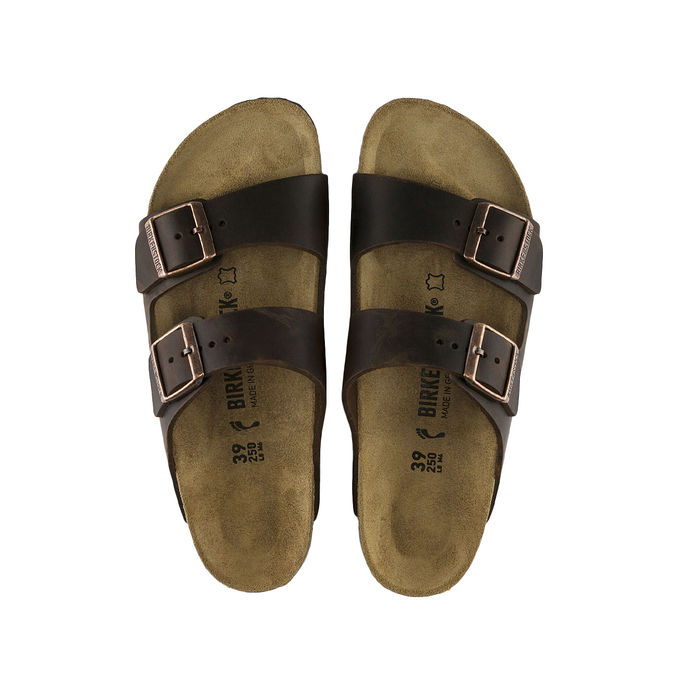 SANDALS ARIZONA OILED LEATHER Unisex Habana