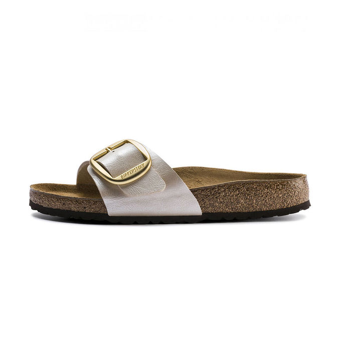 SANDALS MADRID BIG BUCKLE Woman Graceful Pearl White