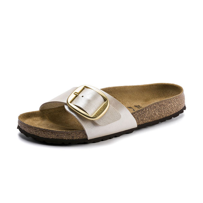 SANDALS MADRID BIG BUCKLE Woman Graceful Pearl White