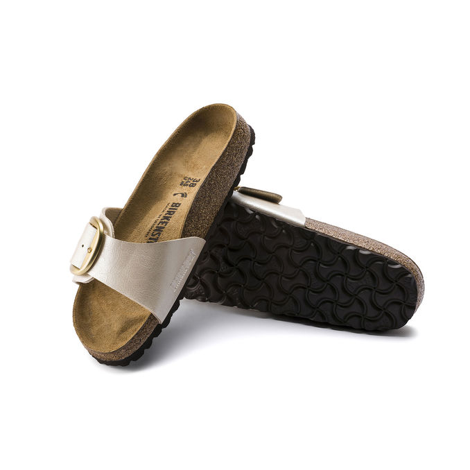 SANDALS MADRID BIG BUCKLE Woman Graceful Pearl White