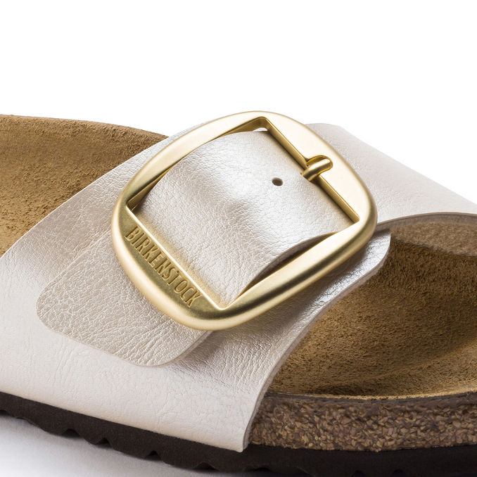 SANDALS MADRID BIG BUCKLE Woman Graceful Pearl White