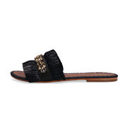 SANDALS SEMIRA RAFFIA Woman Black SANDALS SEMIRA RAFFIA Woman Black