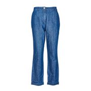 SARI CHINO TROUSERS Woman Medium Denim SARI CHINO TROUSERS Woman Medium Denim