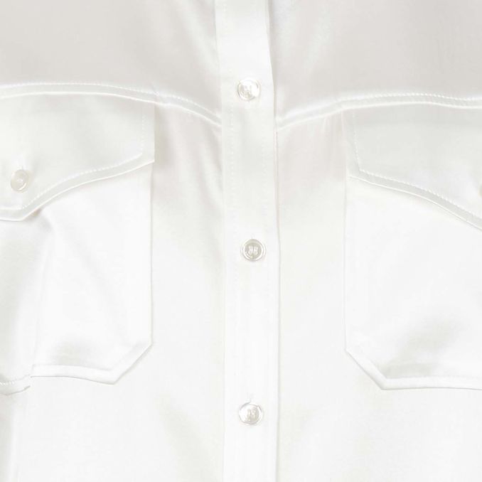 SCALTRO SHIRT IN STRETCH SATIN Woman White