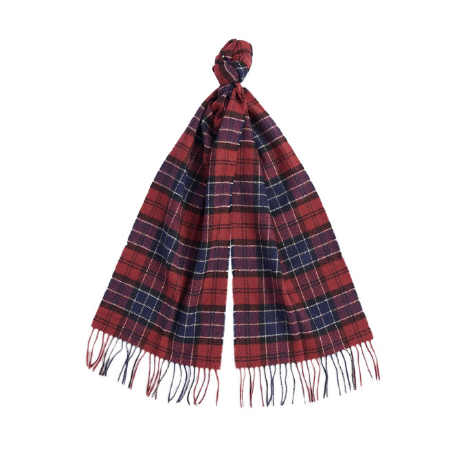 SCARF TARTAN LAMBSWOOL Man Navy Red