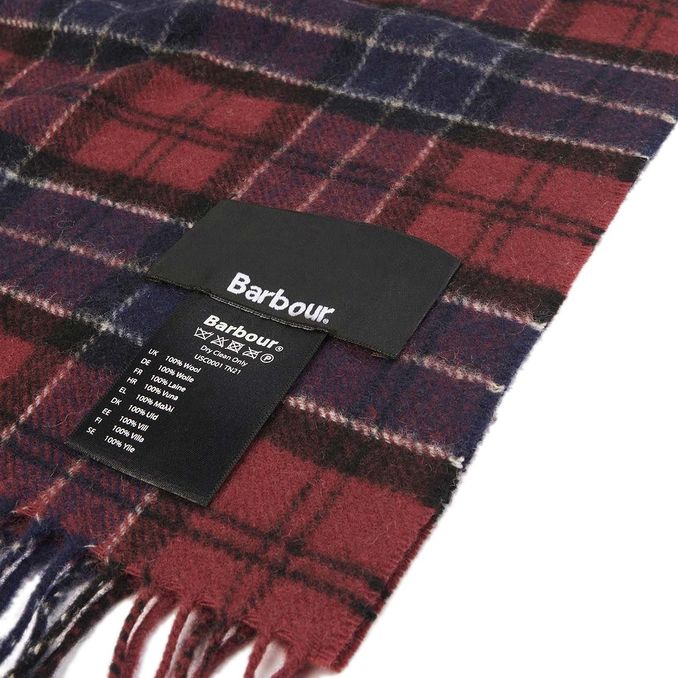 SCARF TARTAN LAMBSWOOL Man Navy Red