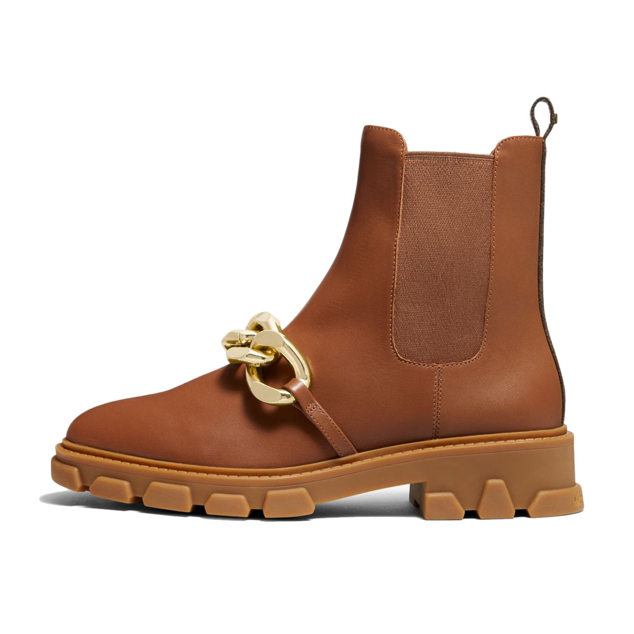 MICHAEL KORS SCARLETT BOOTS IN LEATHER WITH GOLD CHAIN ​Woman Luggage |  Mascheroni Store