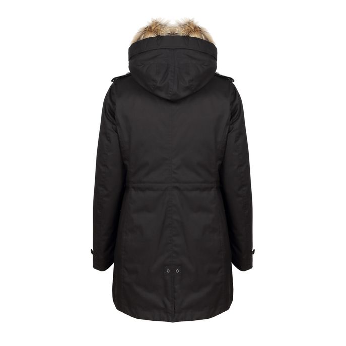SCARLETT PARKA WITH FUR AND QUILTED DETACHABLE LINING Woman Black