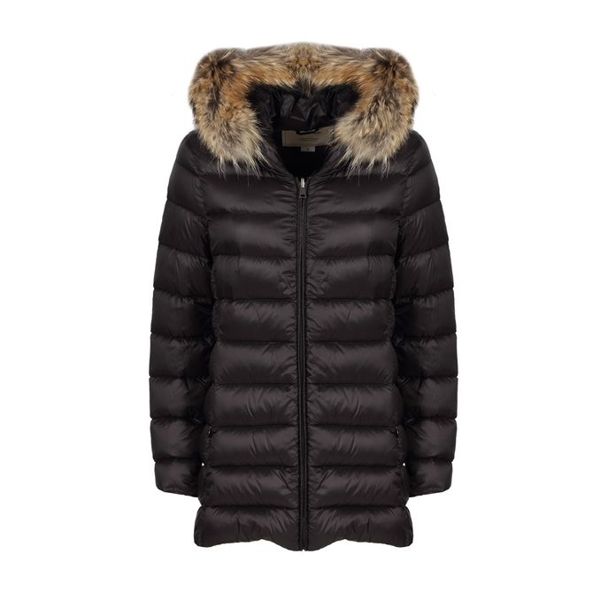 SCARLETT PARKA WITH FUR AND QUILTED DETACHABLE LINING Woman Black