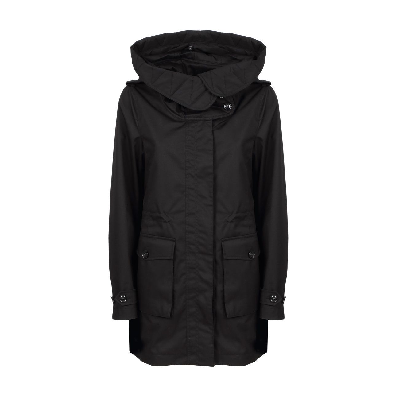 WOOLRICH SCARLETT PARKA WITH FUR AND QUILTED DETACHABLE LINING 
