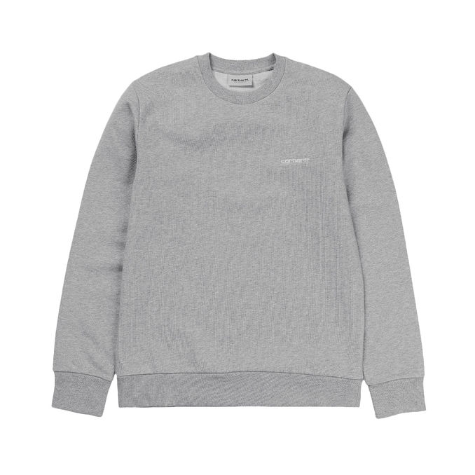 SCRIPT EMBROIDERY SWEATSHIRT Man Grey weather white