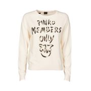 SCUDERIA CASHEMERE PULLOVER WITH PRINT Woman Cream SCUDERIA CASHEMERE PULLOVER WITH PRINT Woman Cream
