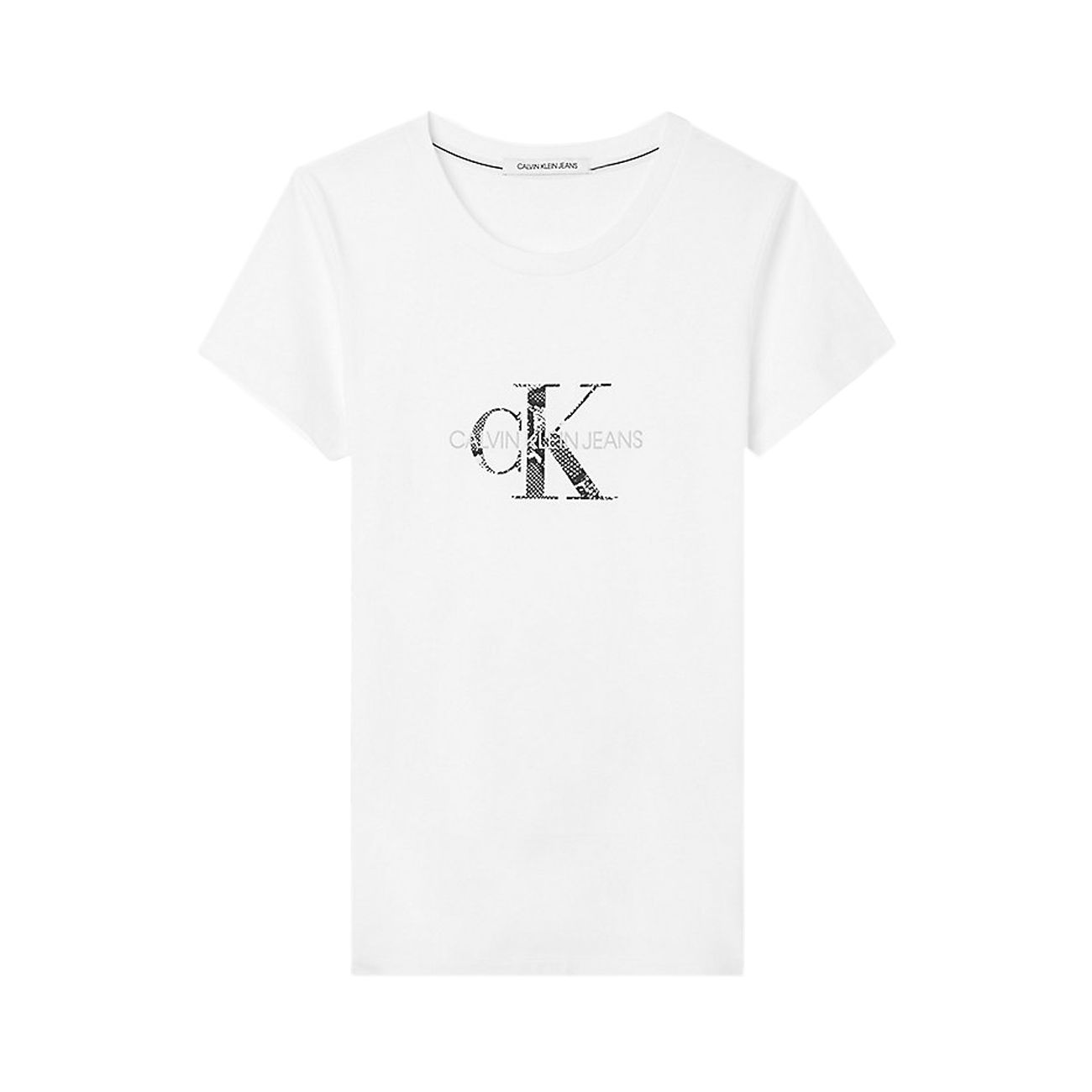 Calvin Klein Blouse - Monogram LS T-shirt - Bright White