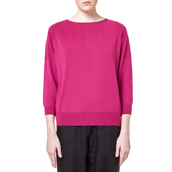 SEMI-BOAT JERSEY CREPE Woman Magenta