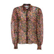 SEMITRANSPARENT SHIRT FLOWERS Women Colored SEMITRANSPARENT SHIRT FLOWERS Women Colored