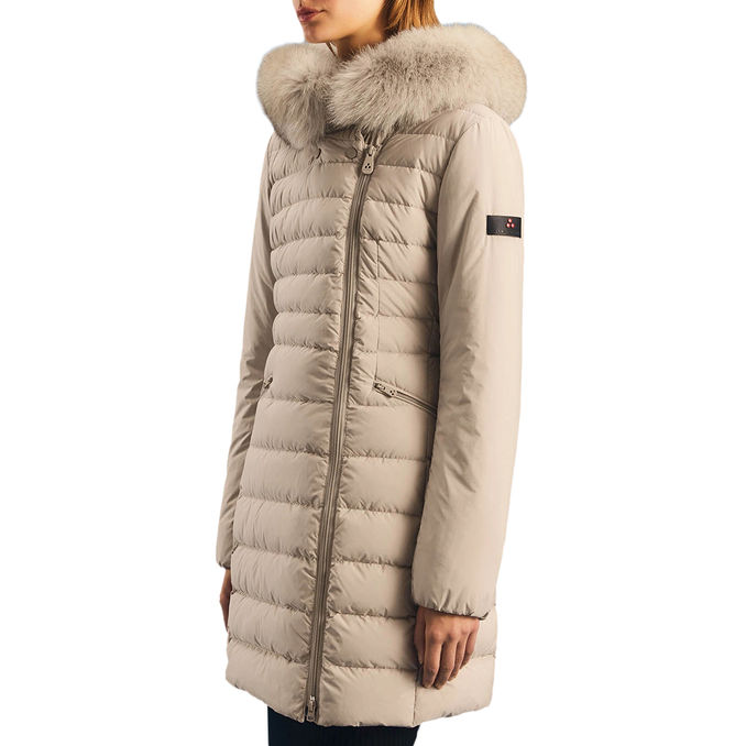 SERIOLA ML 04 FUR DOWN JACKET Woman Sesame