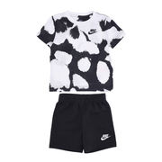 SET T-SHIRT + SHORT DYE DOT Kid Black  SET T-SHIRT + SHORT DYE DOT Kid Black