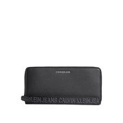 SHADOW ZIP AROUND WALLET IN FAUX LEATHER Woman Black SHADOW ZIP AROUND WALLET IN FAUX LEATHER Woman Black