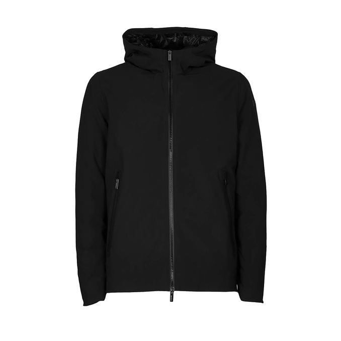 SHEEL JACKET WITH DOWN HOOD Man Black
