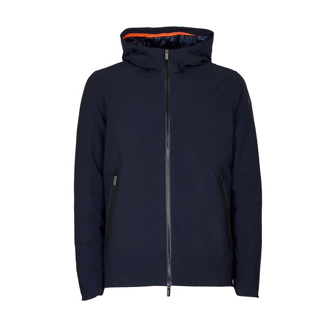 SHEEL JACKET WITH DOWN HOOD Man Blue Black