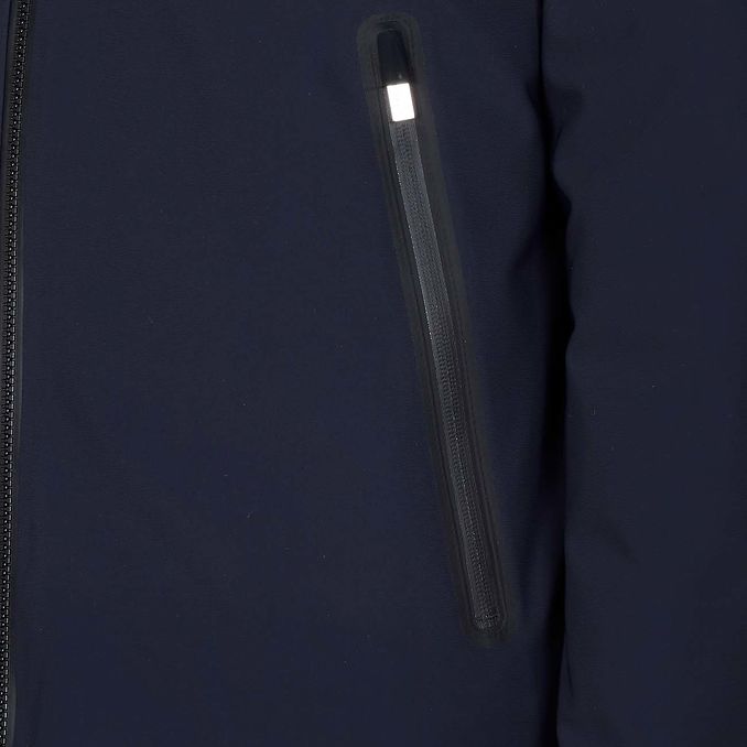 SHEEL JACKET WITH DOWN HOOD Man Blue Black